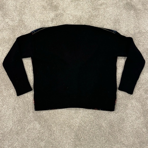 THE GREAT. Plaid Cardigan in Black and Red - Picture 6 of 11